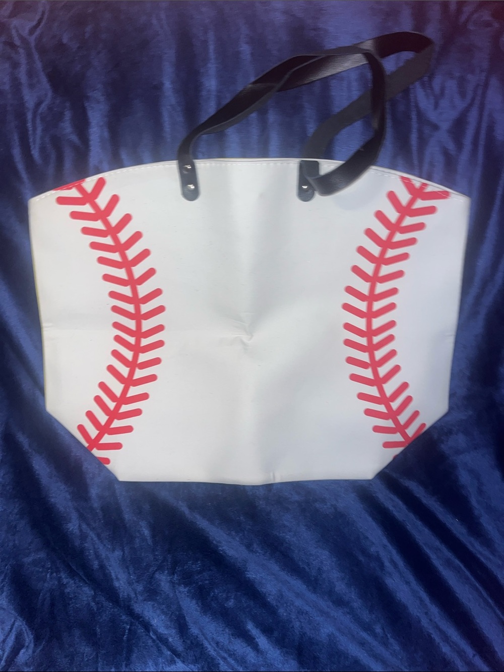 White & Red Baseball Stitch and Yellow and Red Softball StitchTote Bag